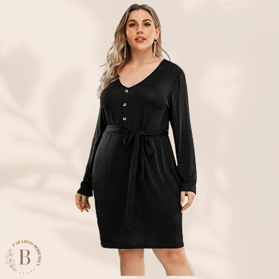 Abito Taglia Forti Colore Nero | Paradiso Bohemien