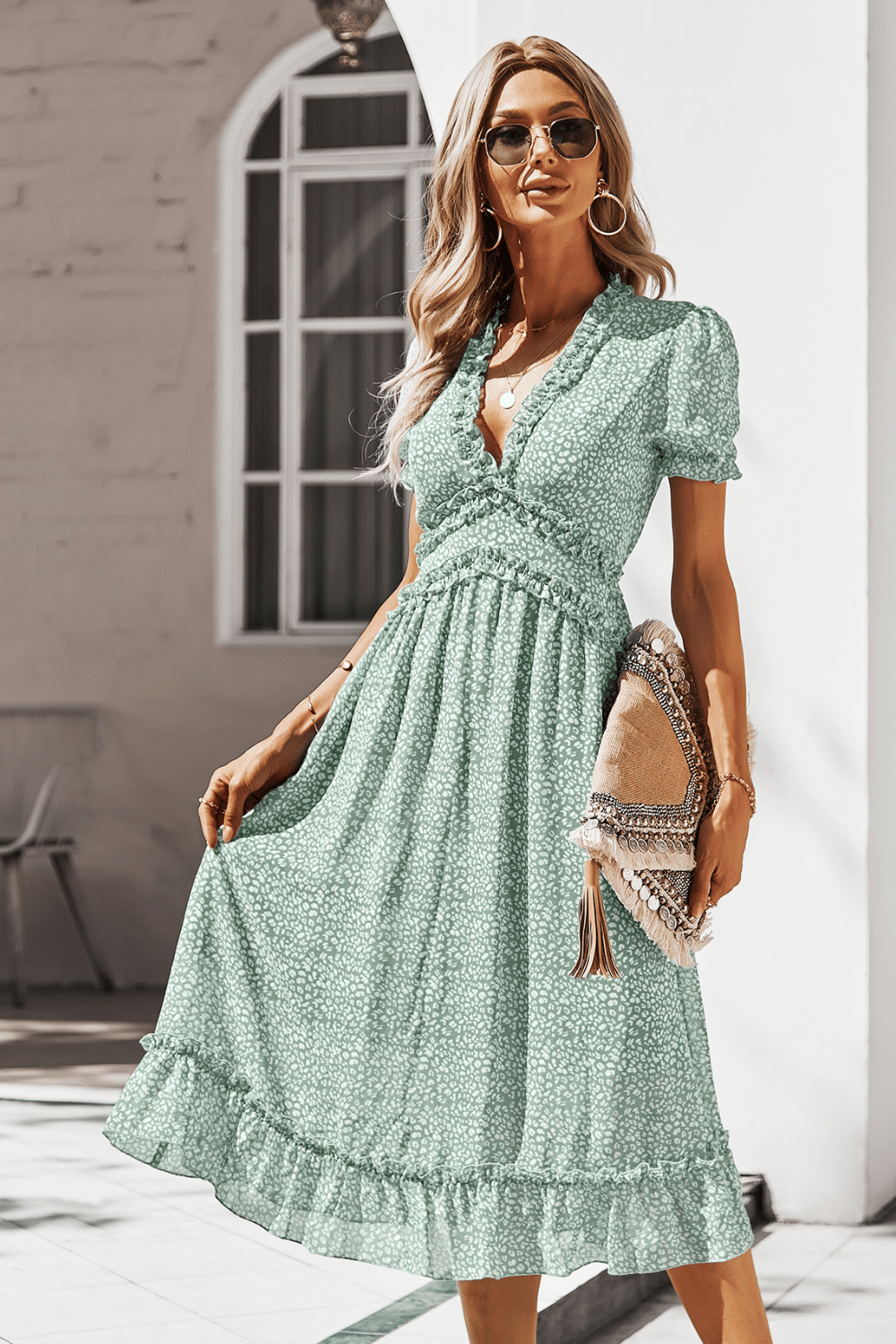 Abito Verde Salvia Bohemien | Paradiso Bohemien