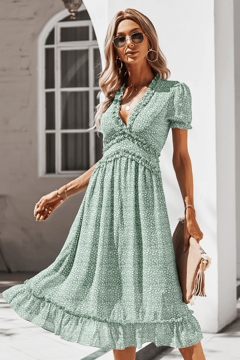 Abito Verde Salvia stile Boho | Paradiso Bohemien