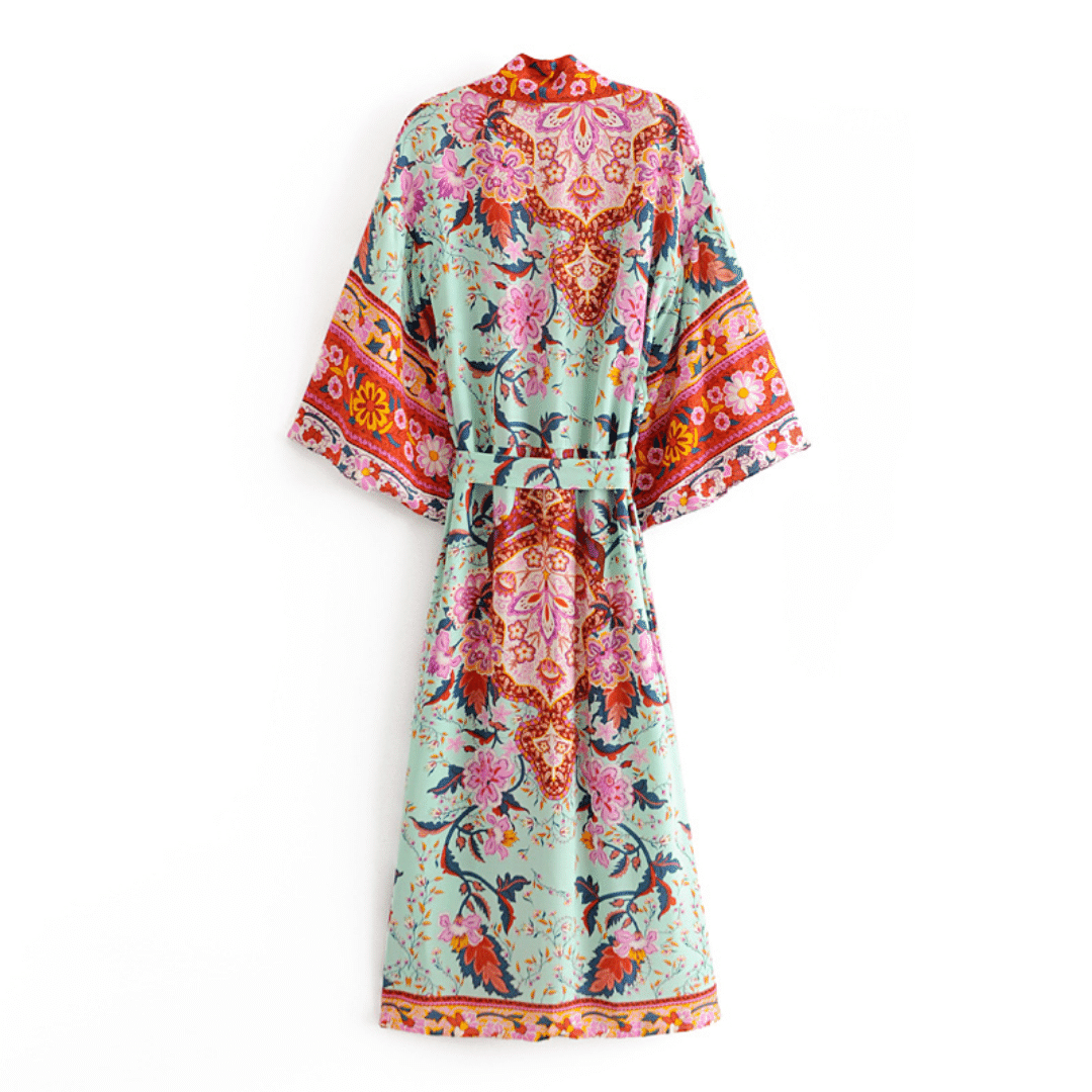 Kimono a Fiori Lungo | Paradiso Bohemien