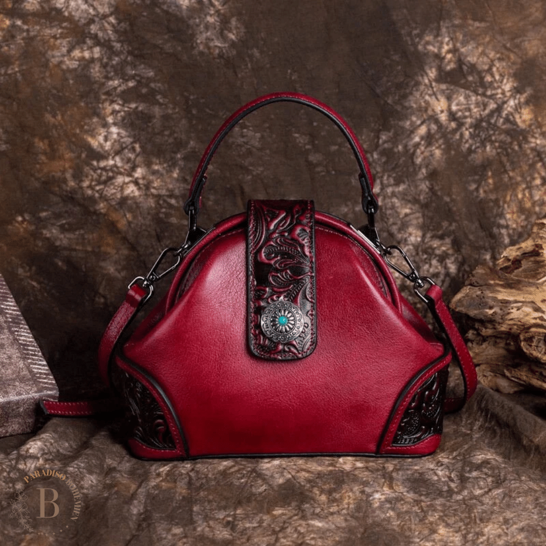 Borse Pelle Vintage Bordeaux | Paradiso Bohemien