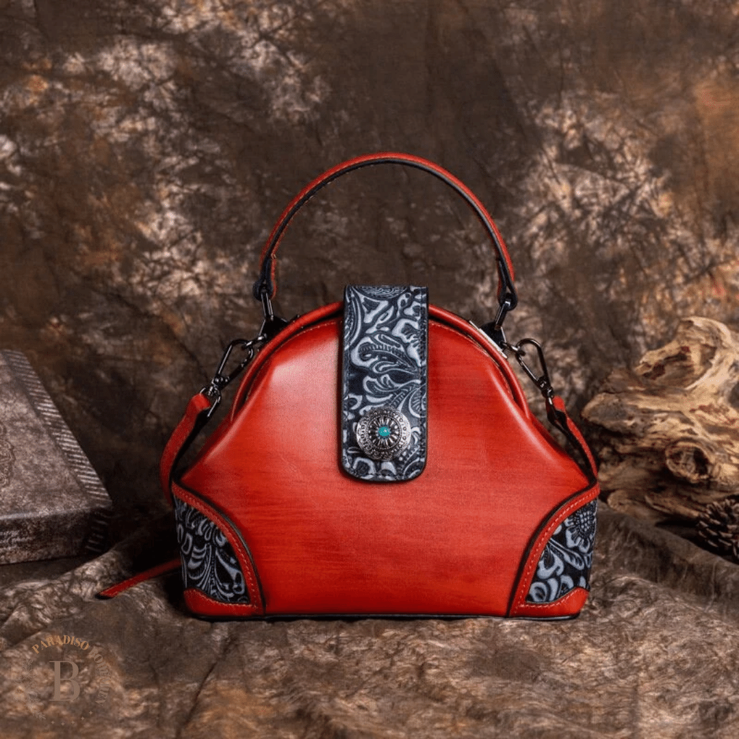 Borse Pelle Vintage Rosso | Paradiso Bohemien