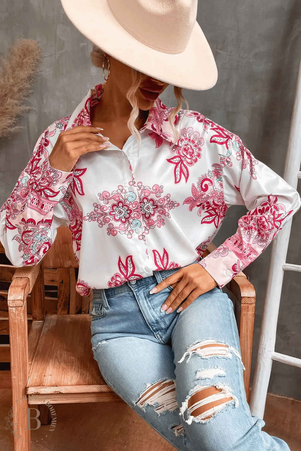 Camicia Floreale Estivo per Donna Boho Chic | Paradiso Bohemien