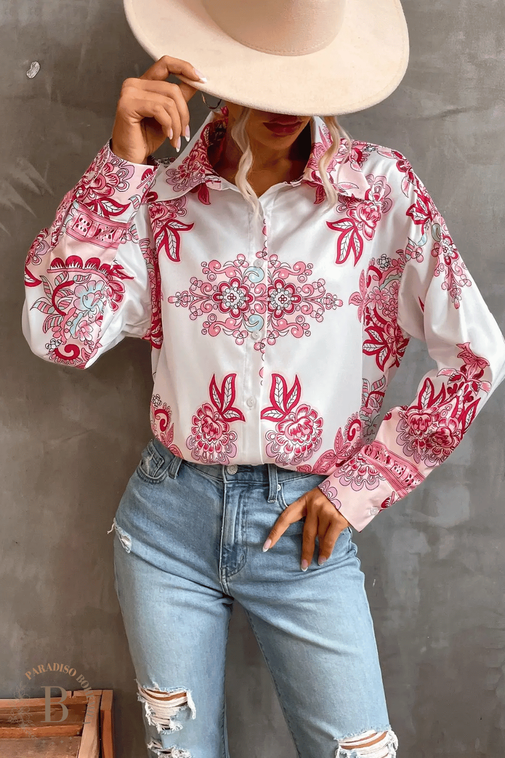 Camicia Floreale per Donna da primavera | Paradiso Bohemien
