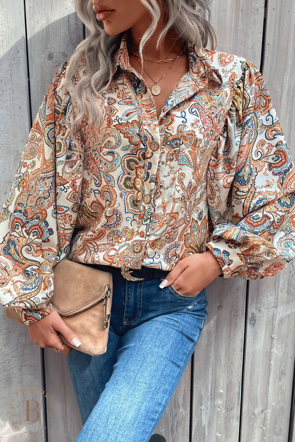 Camicia Fantasia Paisley da Donna | Paradiso Bohemien