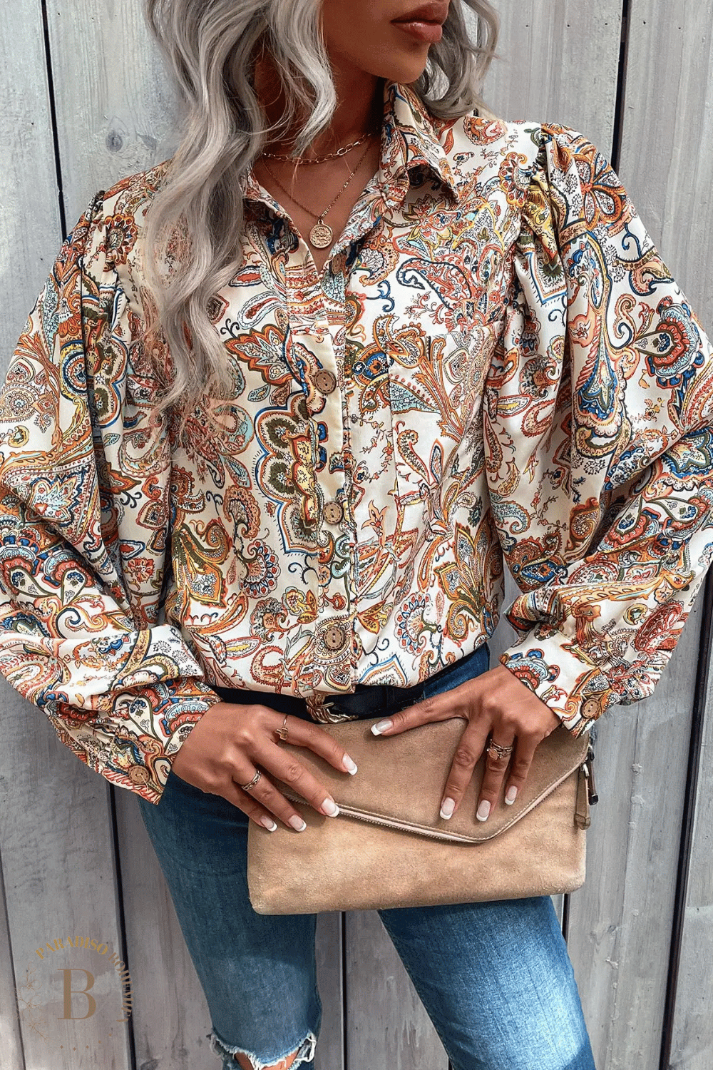 Camicia Fantasia Paisley da Donna Bohemien Chic | Paradiso Bohemien