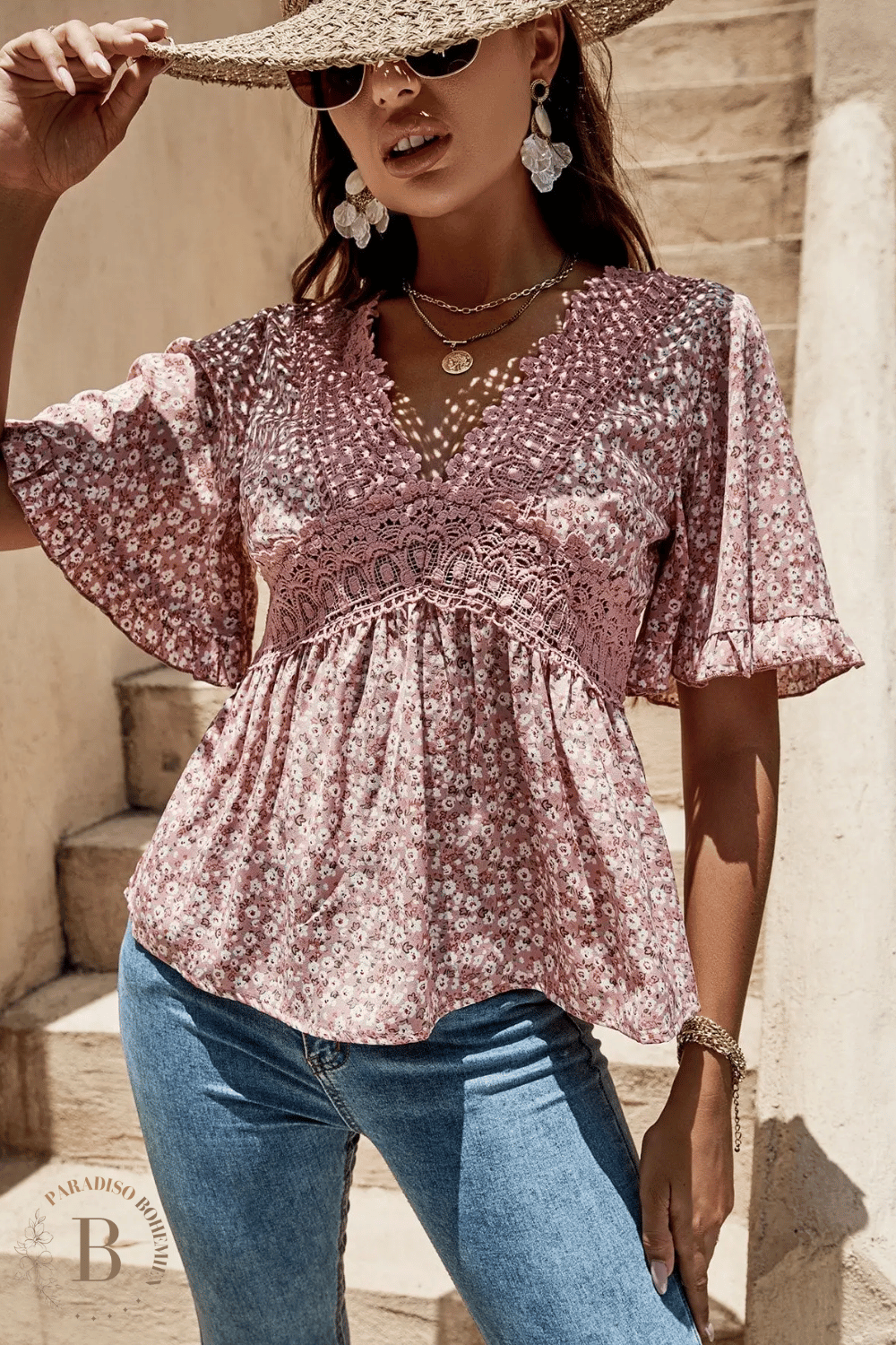 Camicetta Rosa Antico | Paradiso Bohemien