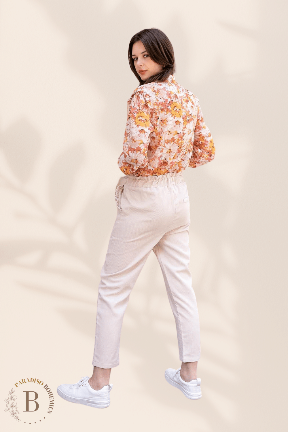 Camicia Donna Fiori Arancione | Paradiso Bohemien