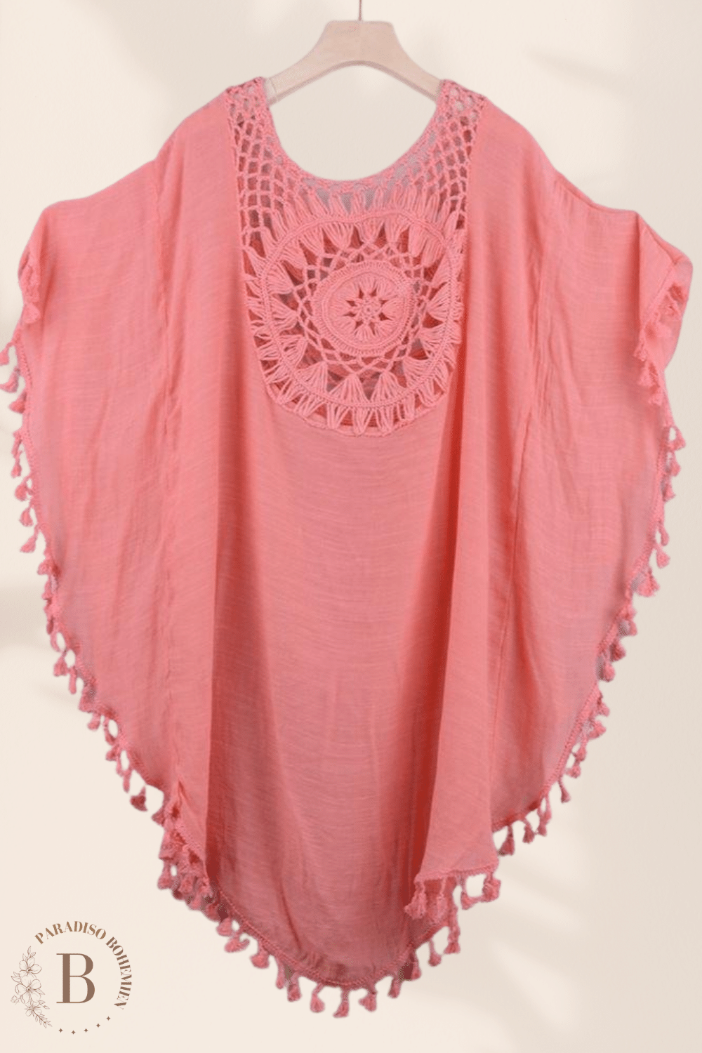 Camicia Larga Donna Rosa | Paradiso Bohemien