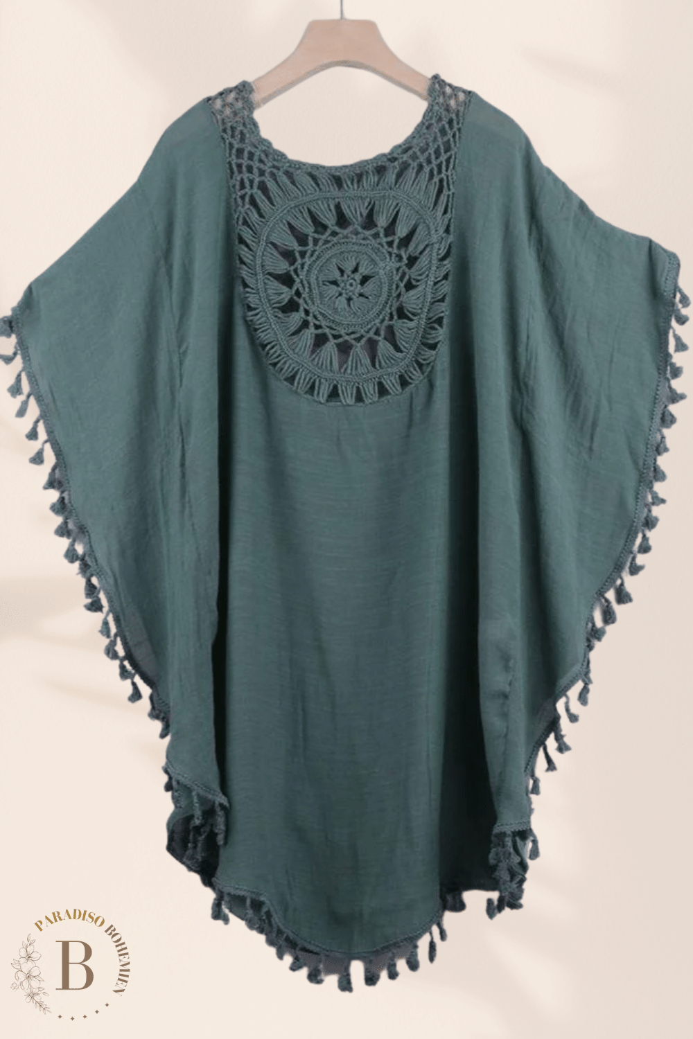 Camicia Larga Donna Verde | Paradiso Bohemien