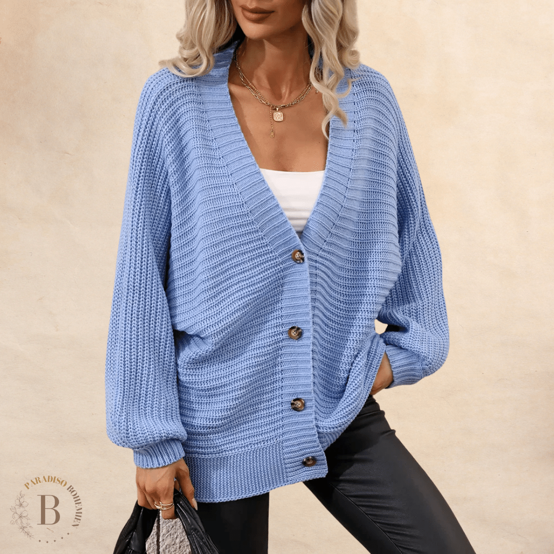Cardigan da Donna Azzurro Polvere | Paradiso Bohemien