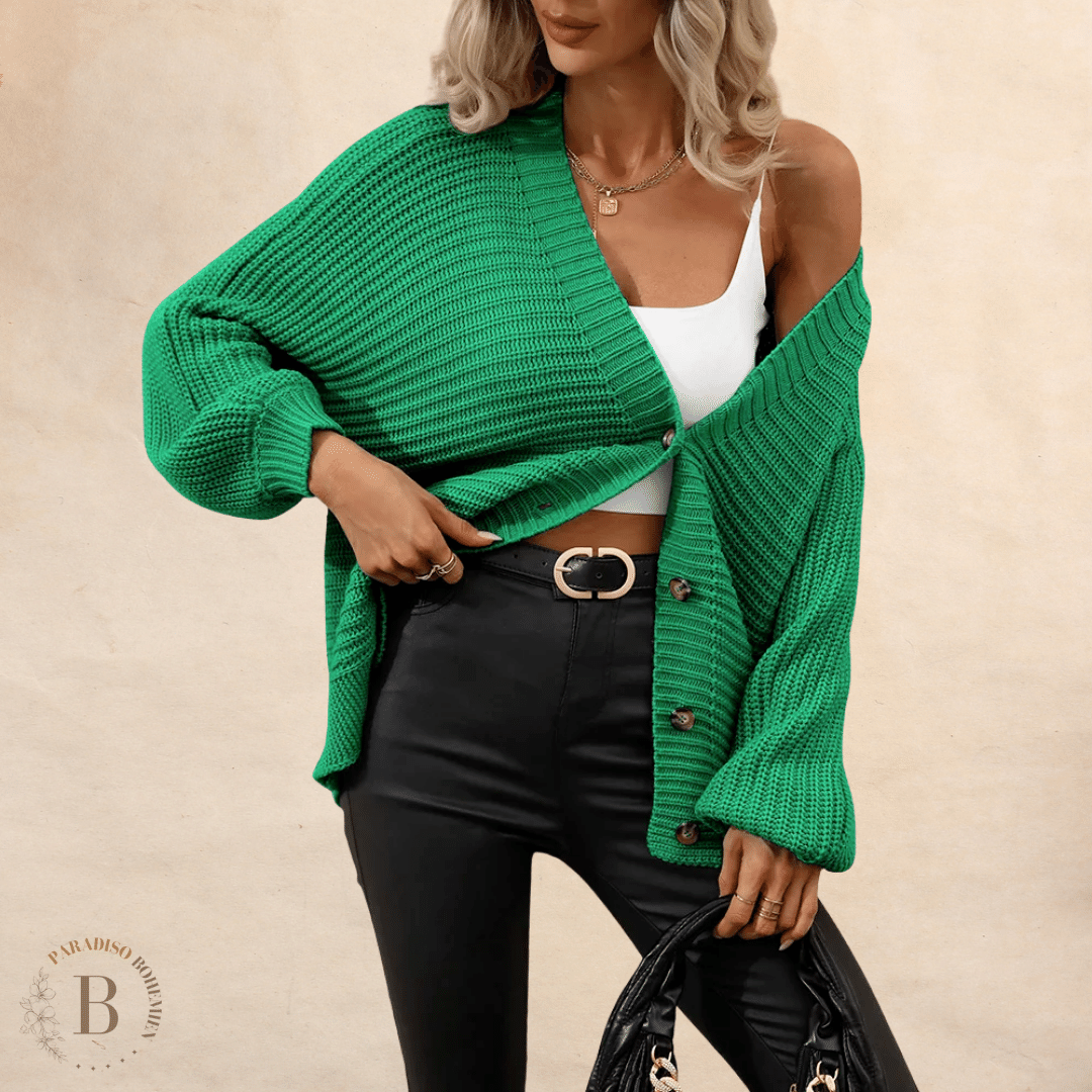 Cardigan Verde da Donna stile Boho | Paradiso Bohemien