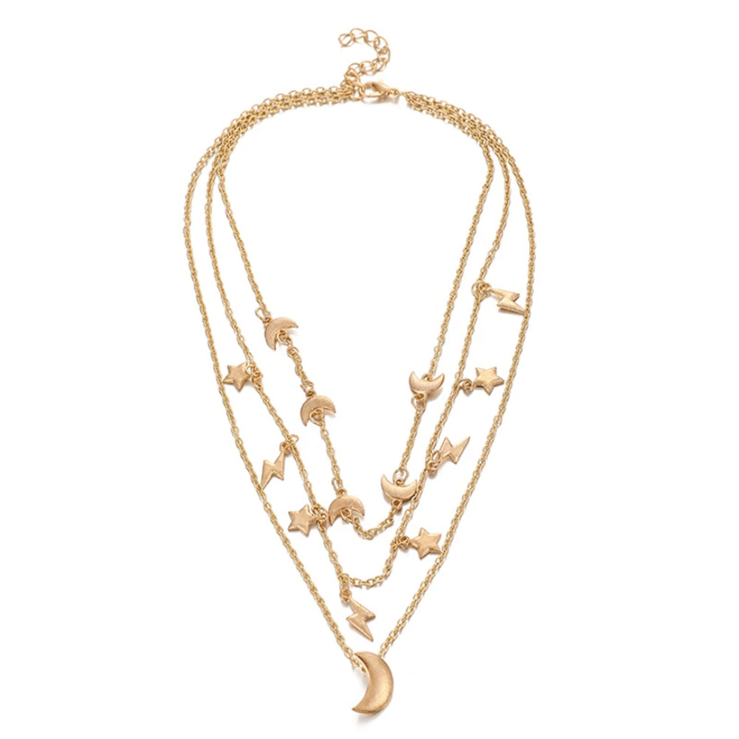 Collana Boho Nappa Stelle