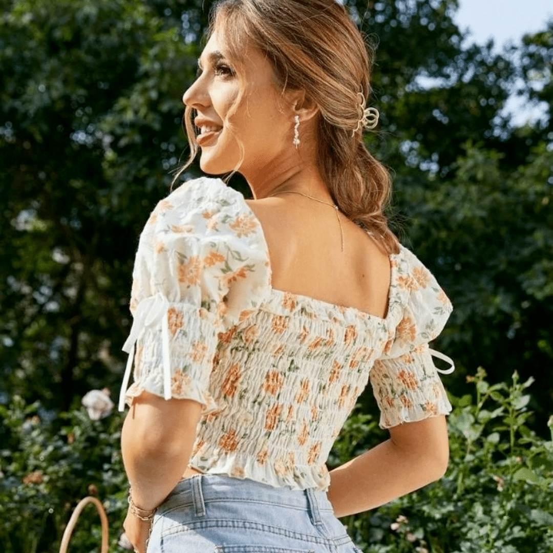 Crop Top a Fiori Bohemien | Paradiso Bohemien