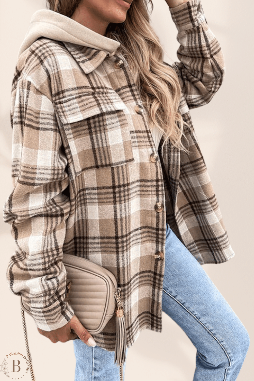 Giacca Lunga con Cappuccio Abbottonato | Paradiso Bohemien