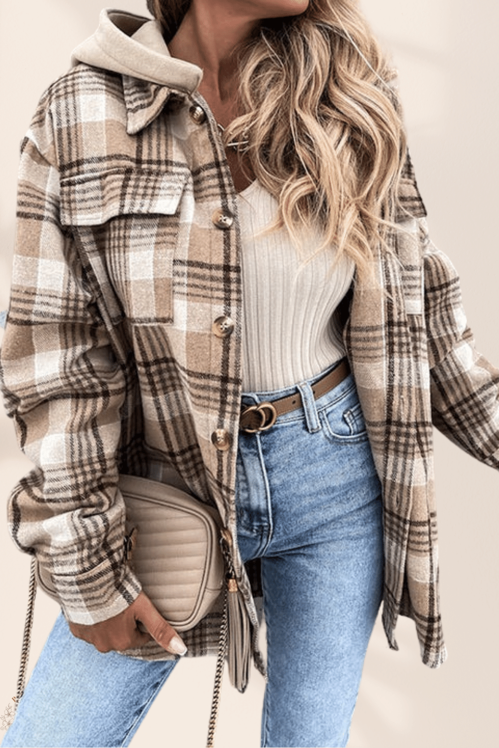 Giacca hippie Lunga con Cappuccio Misto Lana | Paradiso Bohemien