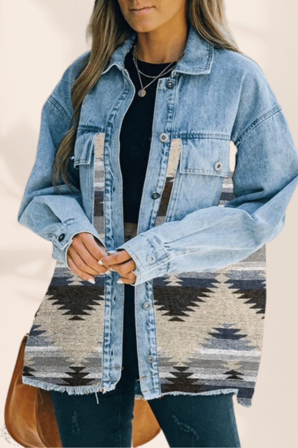 Giacca Lunga Jeans Grigio | Paradiso Bohemien