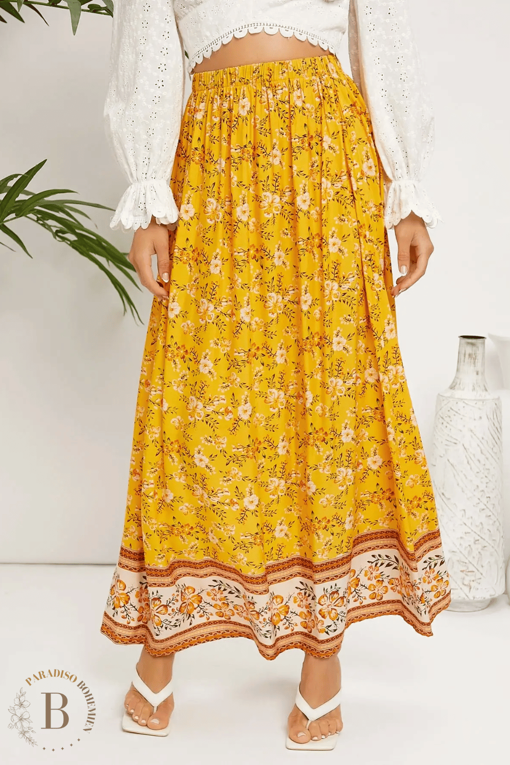 Gonna Lunga Gialla Boho | Paradiso Bohemien