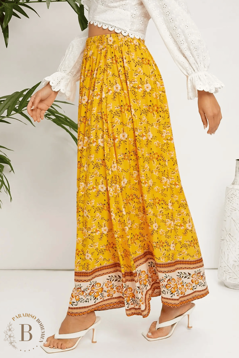 Gonna Lunga Gialla da Donna | Paradiso Bohemien