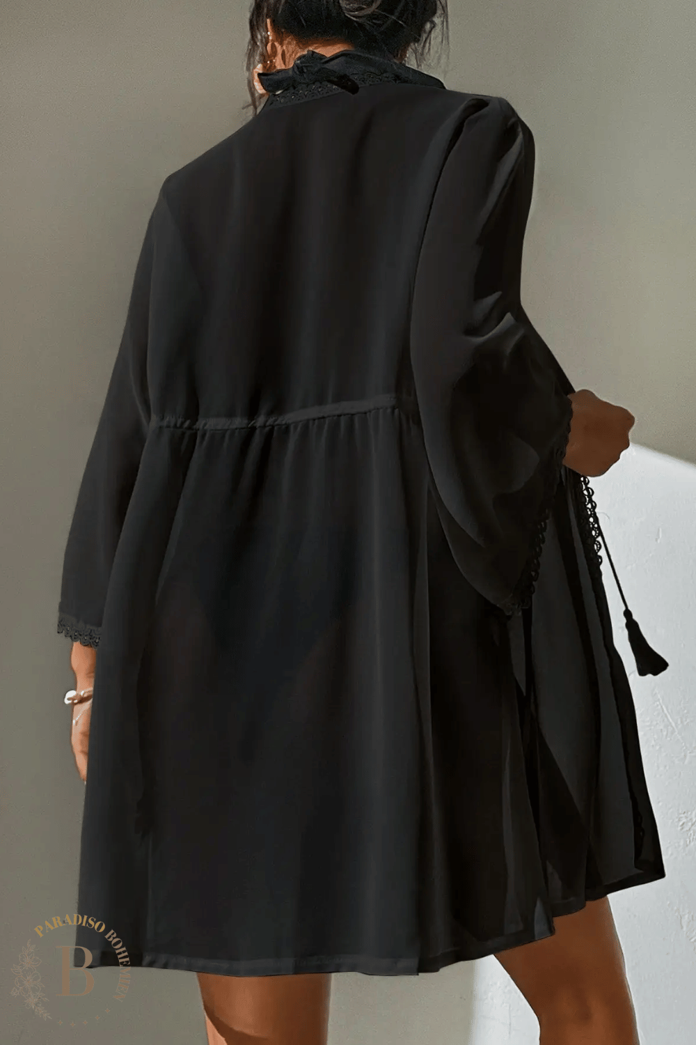 Kimono Copricostume Nero da donna | Paradiso Bohemien