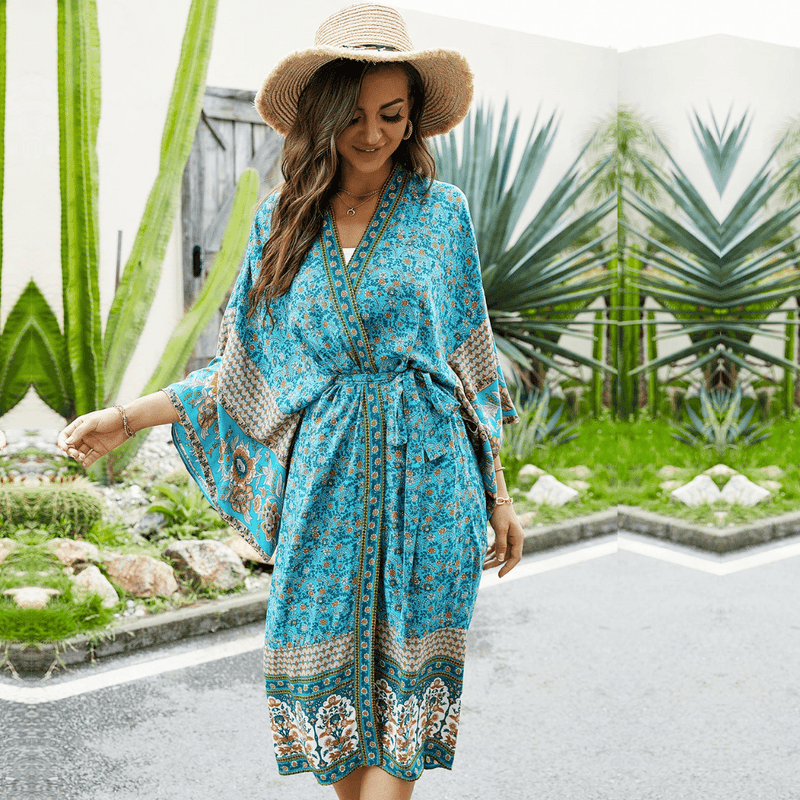 Kimono Verde Estivo stile Boho Chic | Paradiso Bohemien