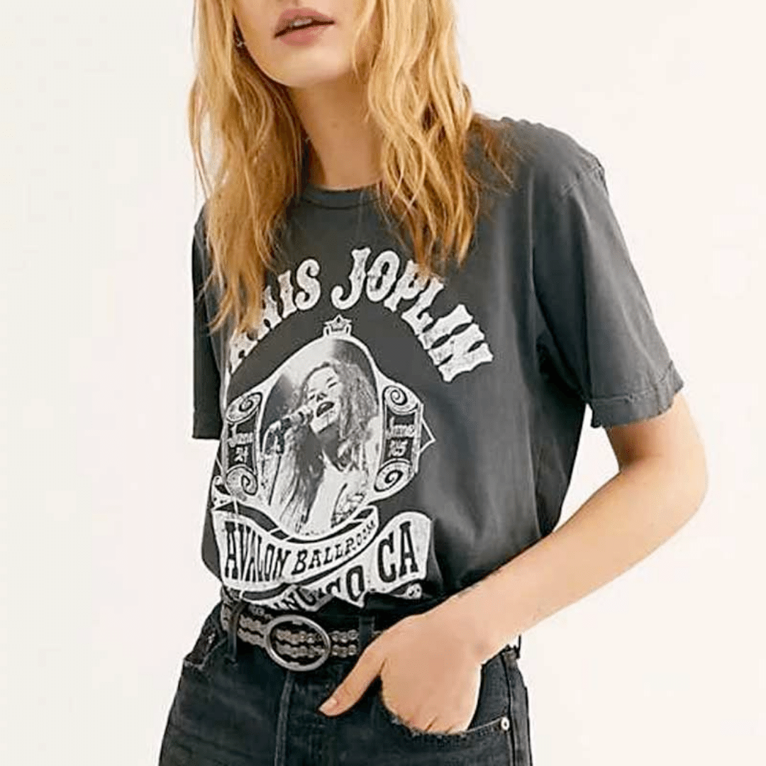 Maglietta Vintage Rock da Donna | Paradiso Bohemien