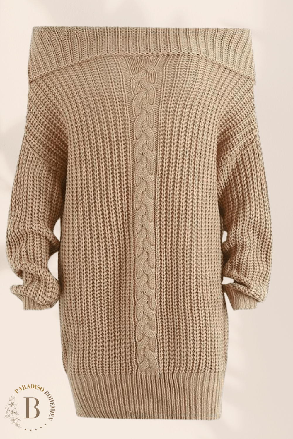 Vestito Maglione con Spalle Scoperte | Paradiso Bohemien