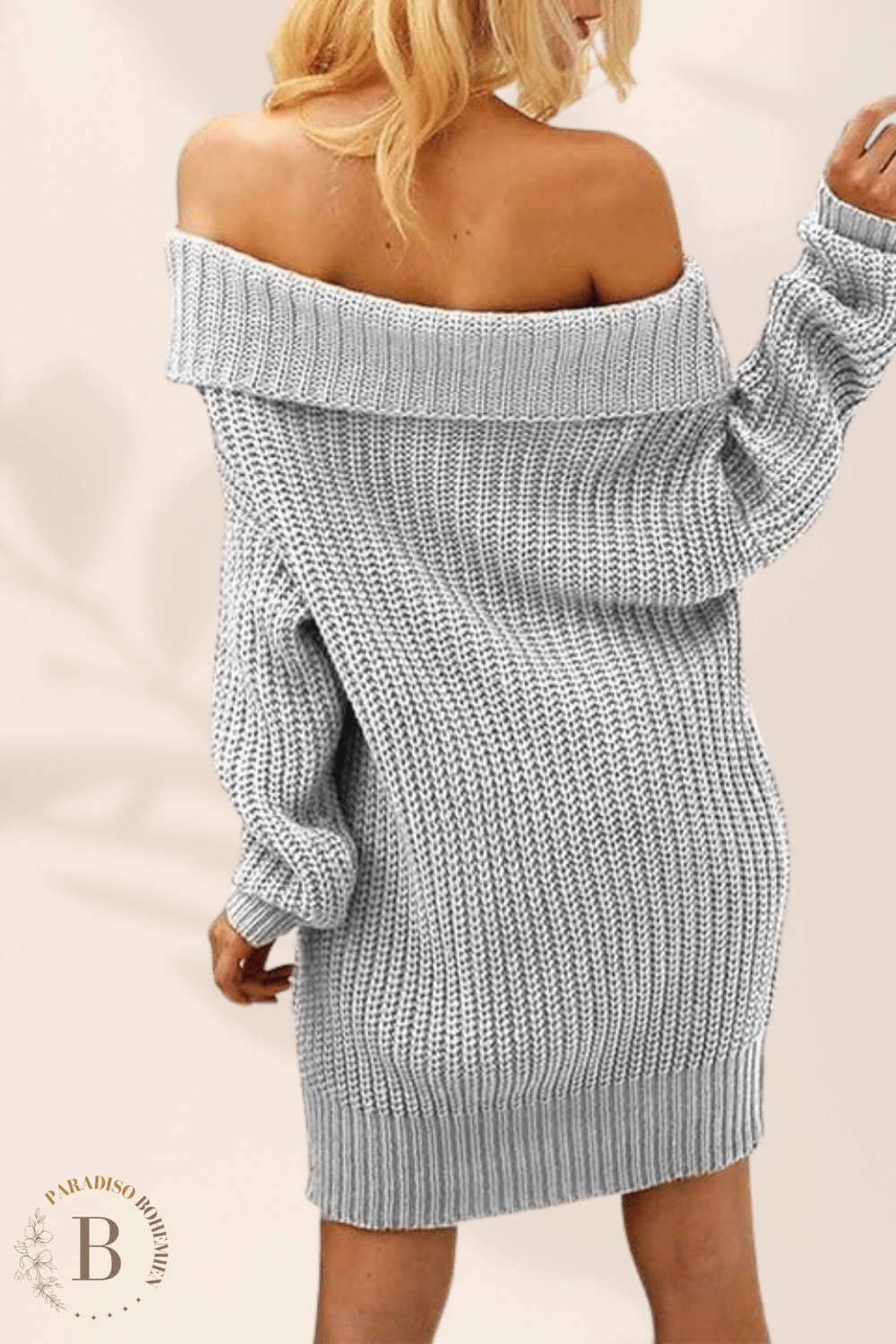 Maglione Come Vestito Spalle Scoperte da Donna | Paradiso Bohemien