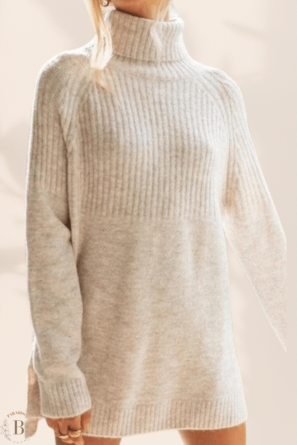 Maglione Lungo Lana Donna Bianco | Paradiso Bohemien