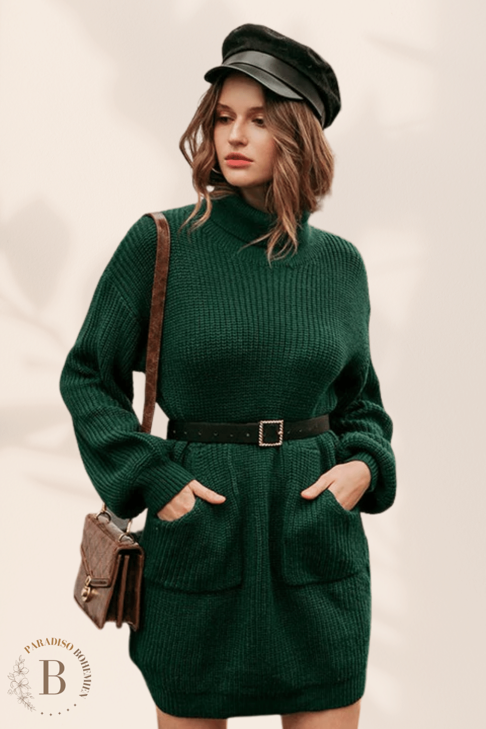 Maglione Lungo Vestito Collo Alto | Paradiso Bohemien