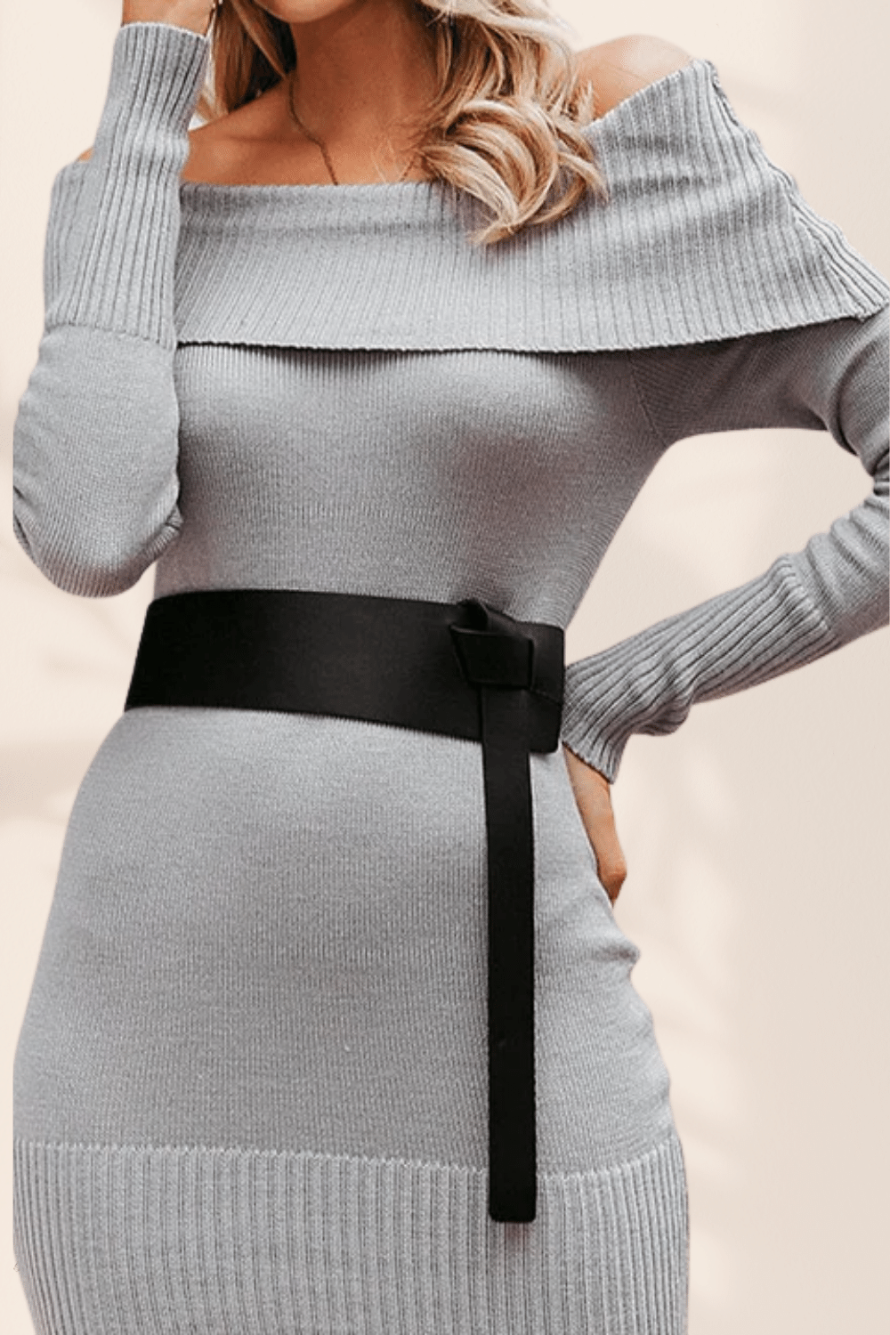 Maglione Mini Abito con Cintura | Paradiso Bohemien