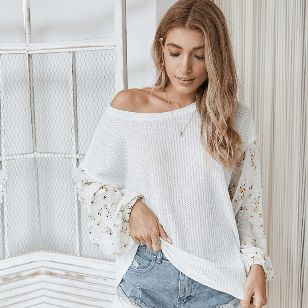 Maglione bianco Stile Hippie chic | Paradiso Bohemien
