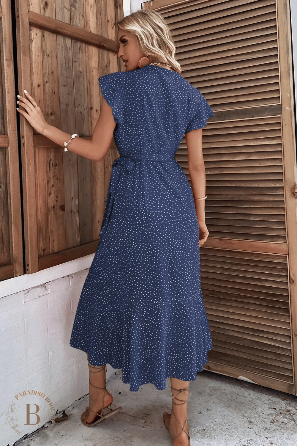 Vestito a Portafoglio Blu | Paradiso Bohemien