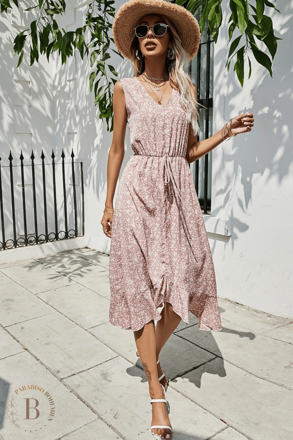 Abito da Donna Rosa Cipria per l'estate | Paradiso Bohemien