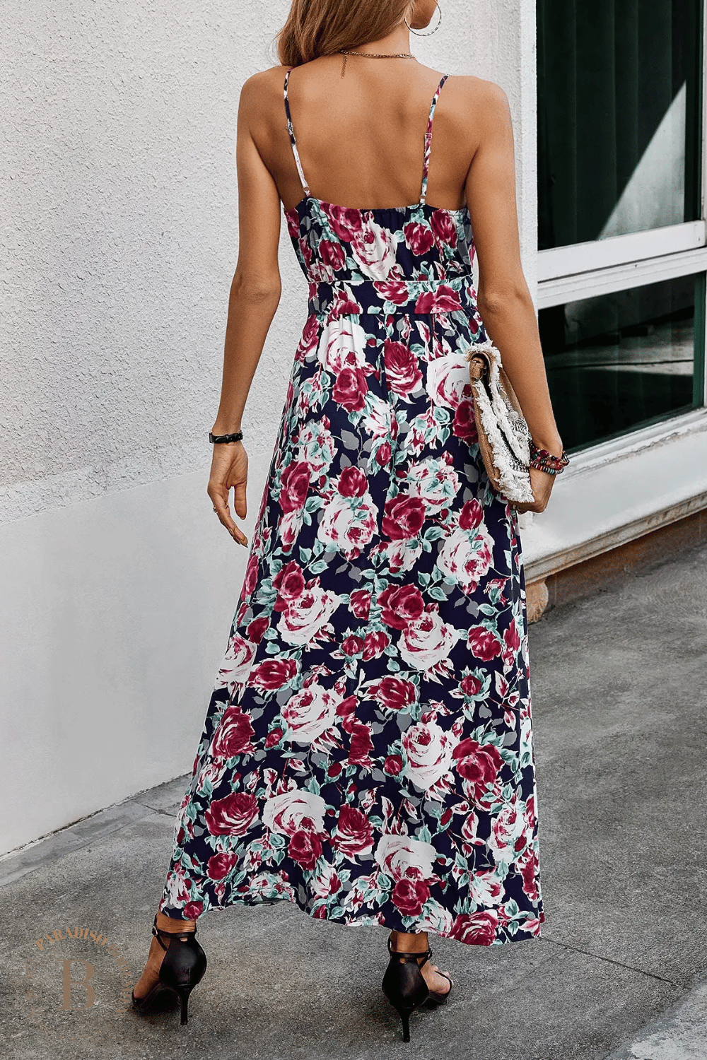 Vestito floreale estivo con Spacco sile Bohemien | Paradiso Bohemien