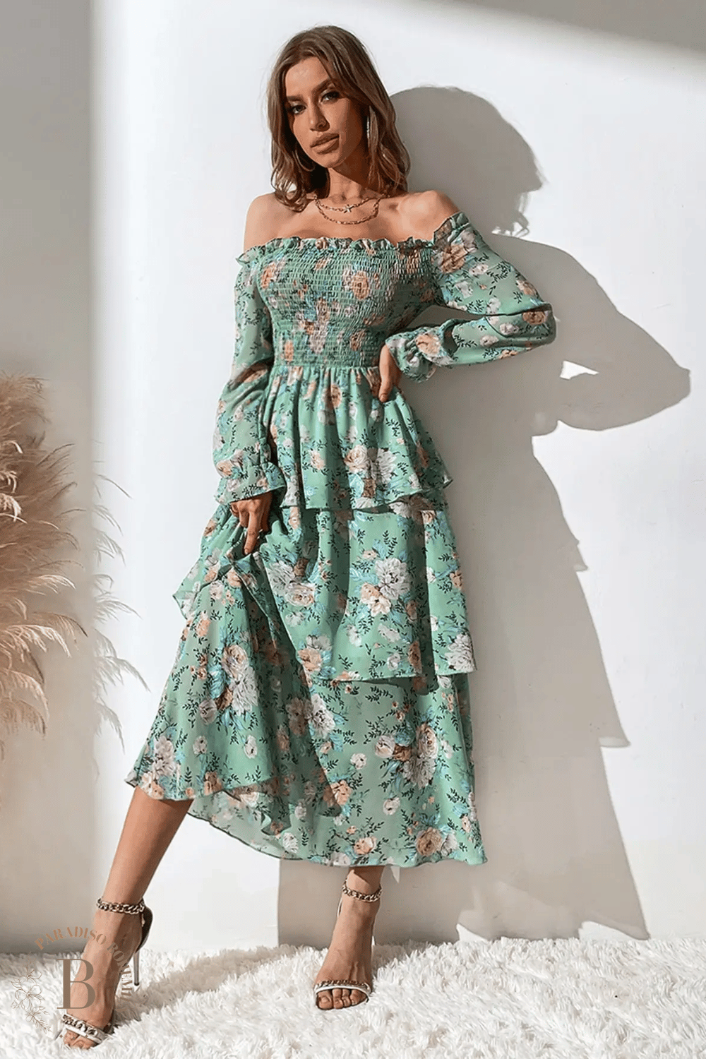 Vestito Lungo Verde Salvia | Paradiso Bohemien