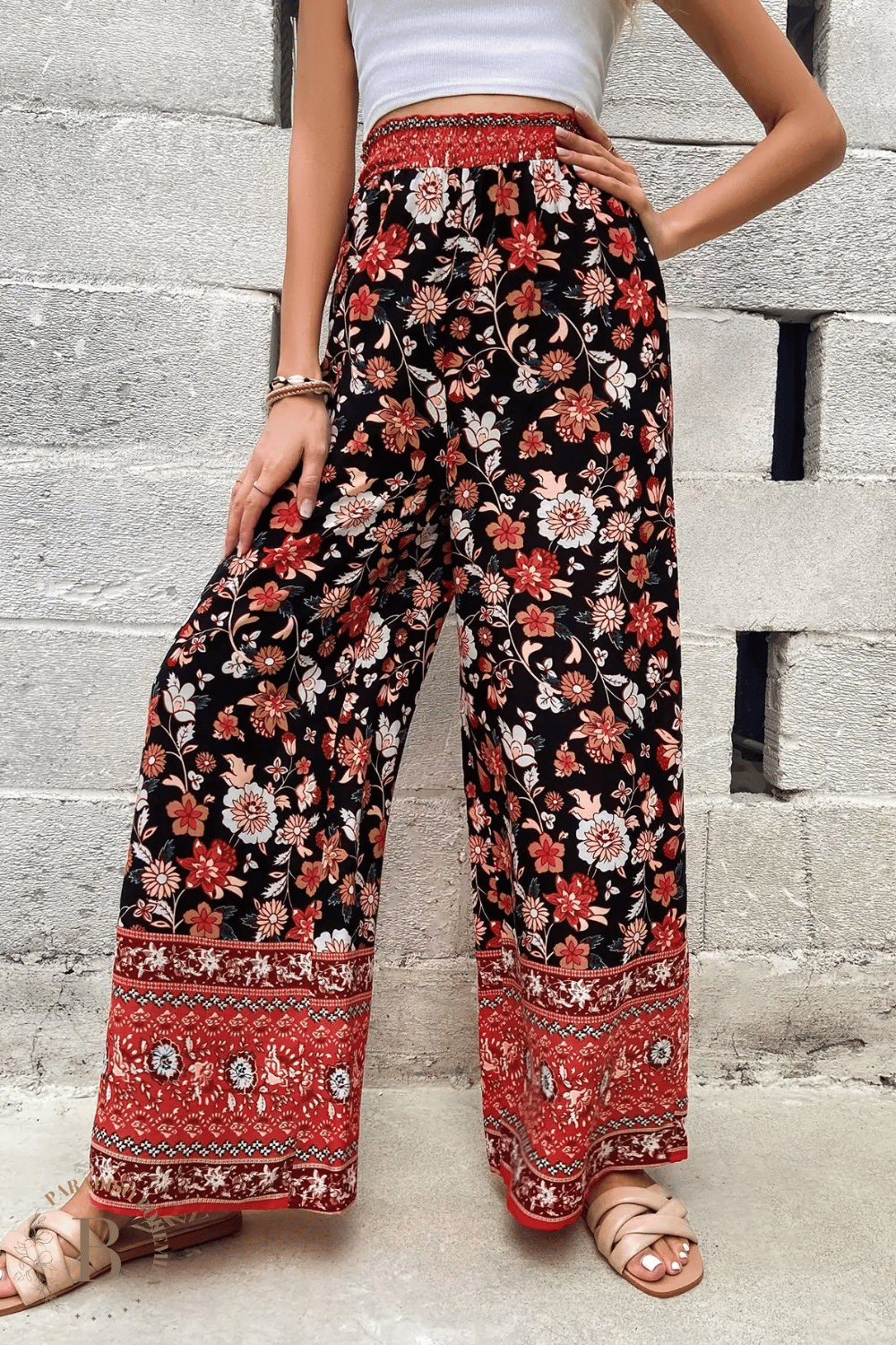 Pantaloni Larghi Floreali da Donna | Paradiso Bohemien