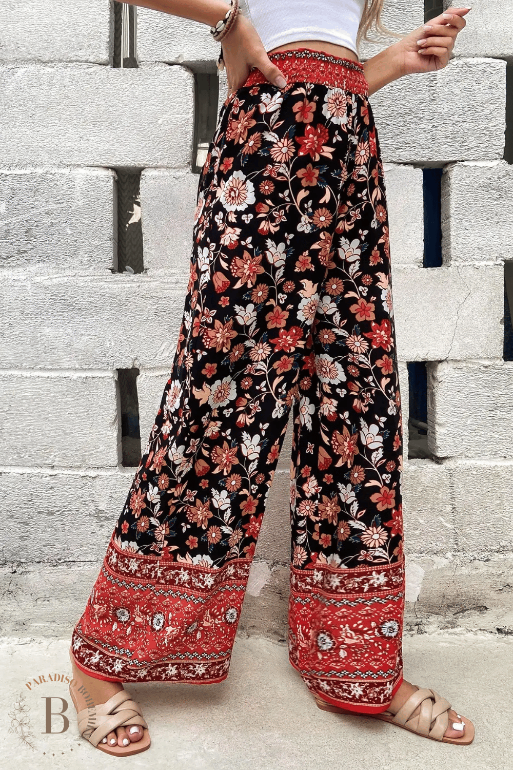 Pantaloni floreali larghi | Paradiso Bohemien