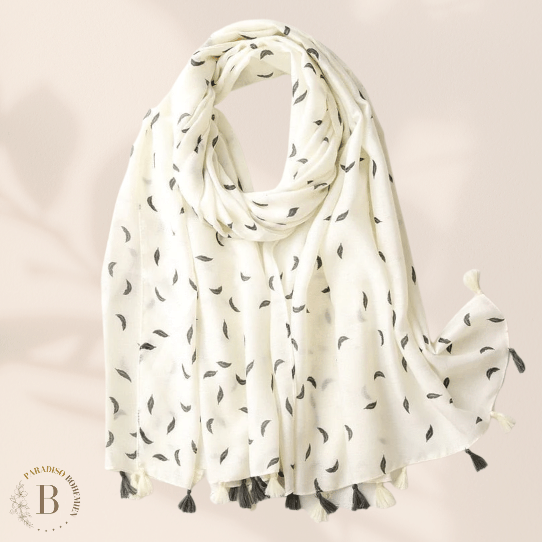 Sciarpa Bianca Donna Boho | Paradiso Bohemien