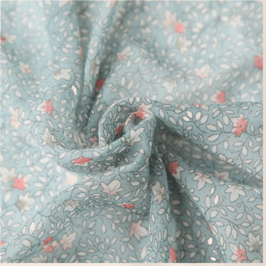 Sciarpa Blu Boho floreale | Paradiso Bohemien