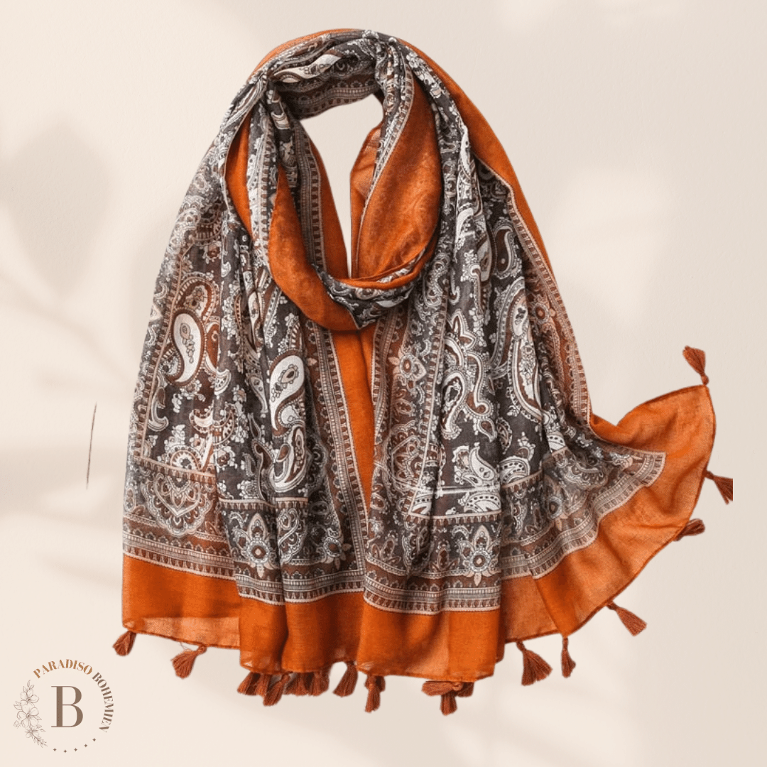 Sciarpa Bohémien Arancione Donna | Paradiso Bohemien