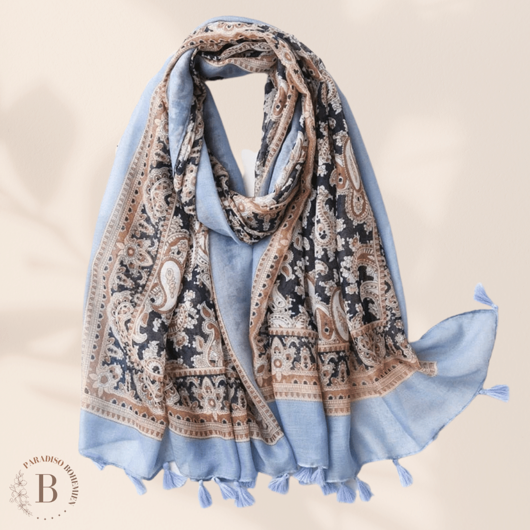 Sciarpa Bohémien Blu Donna | Paradiso Bohemien