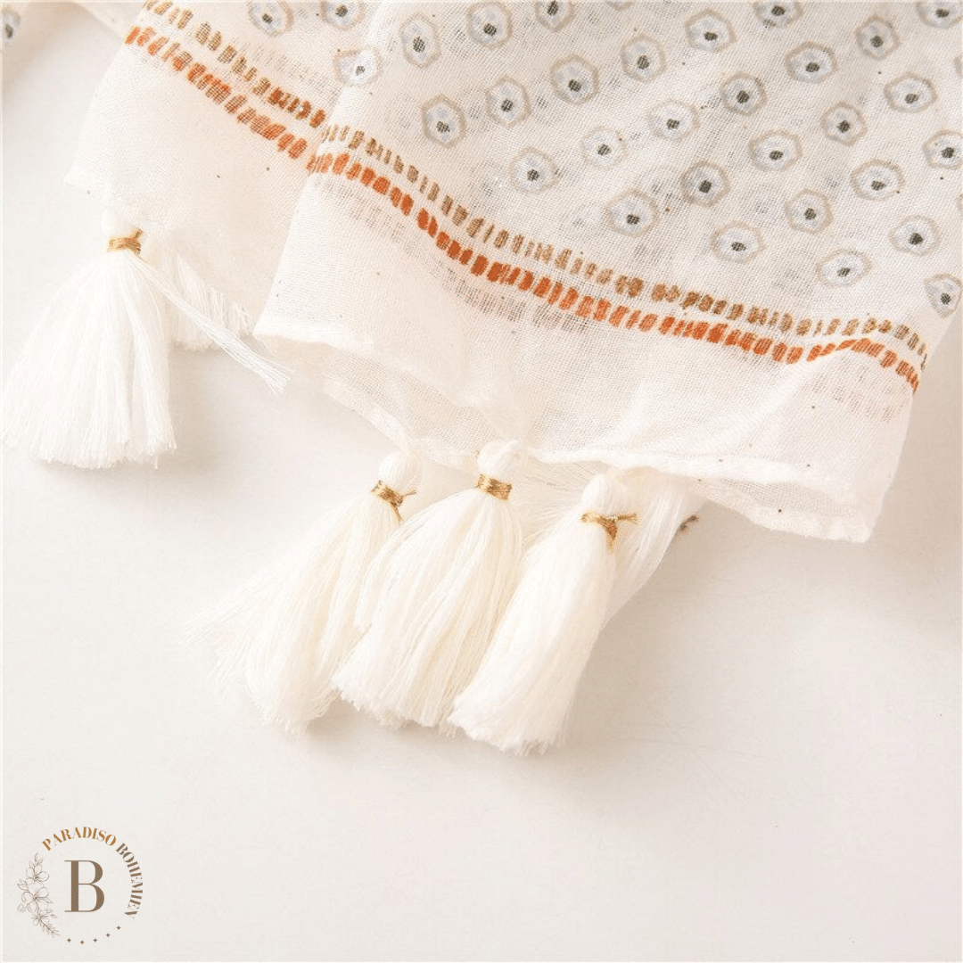 Sciarpa Chabby Chic con nappe | Paradiso Bohemien