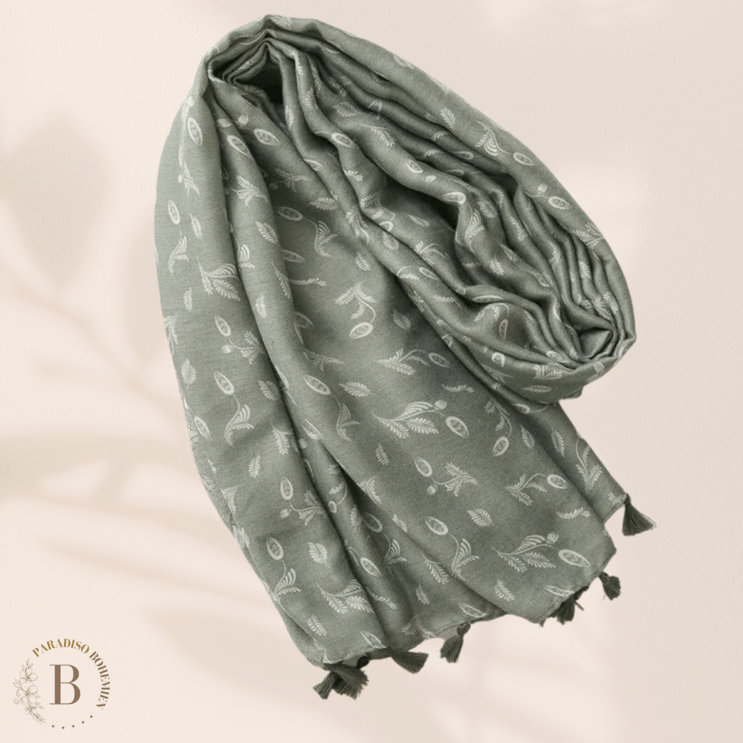 Sciarpa Verde da Donna in stile Boho | Paradiso Bohemien
