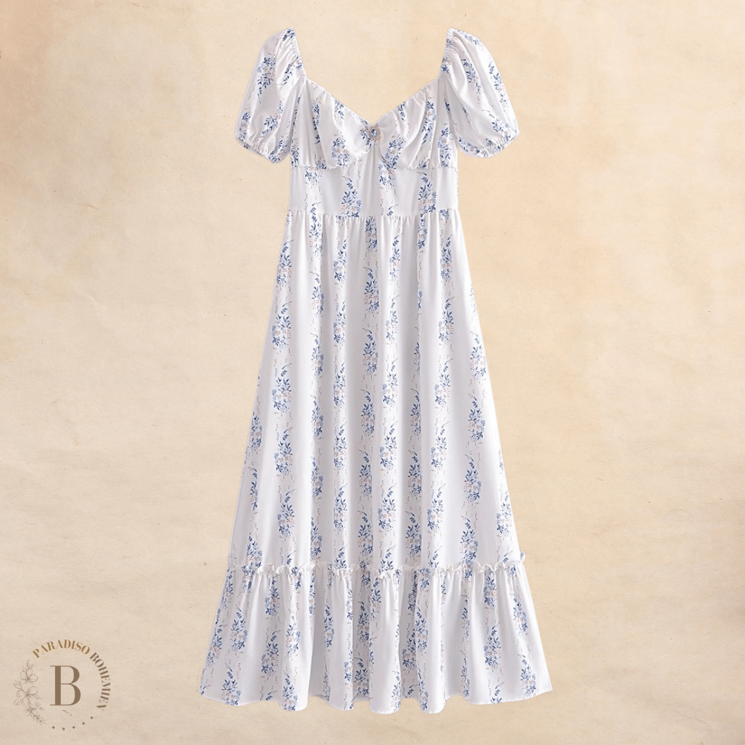 Vestito Bianco a Fiori in stile Boho | Paradiso Bohemien
