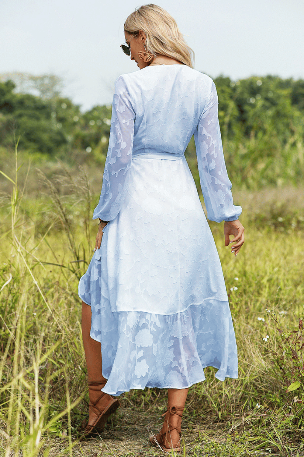 Vestito Blu a Maniche Lunghe | Paradiso Bohemien