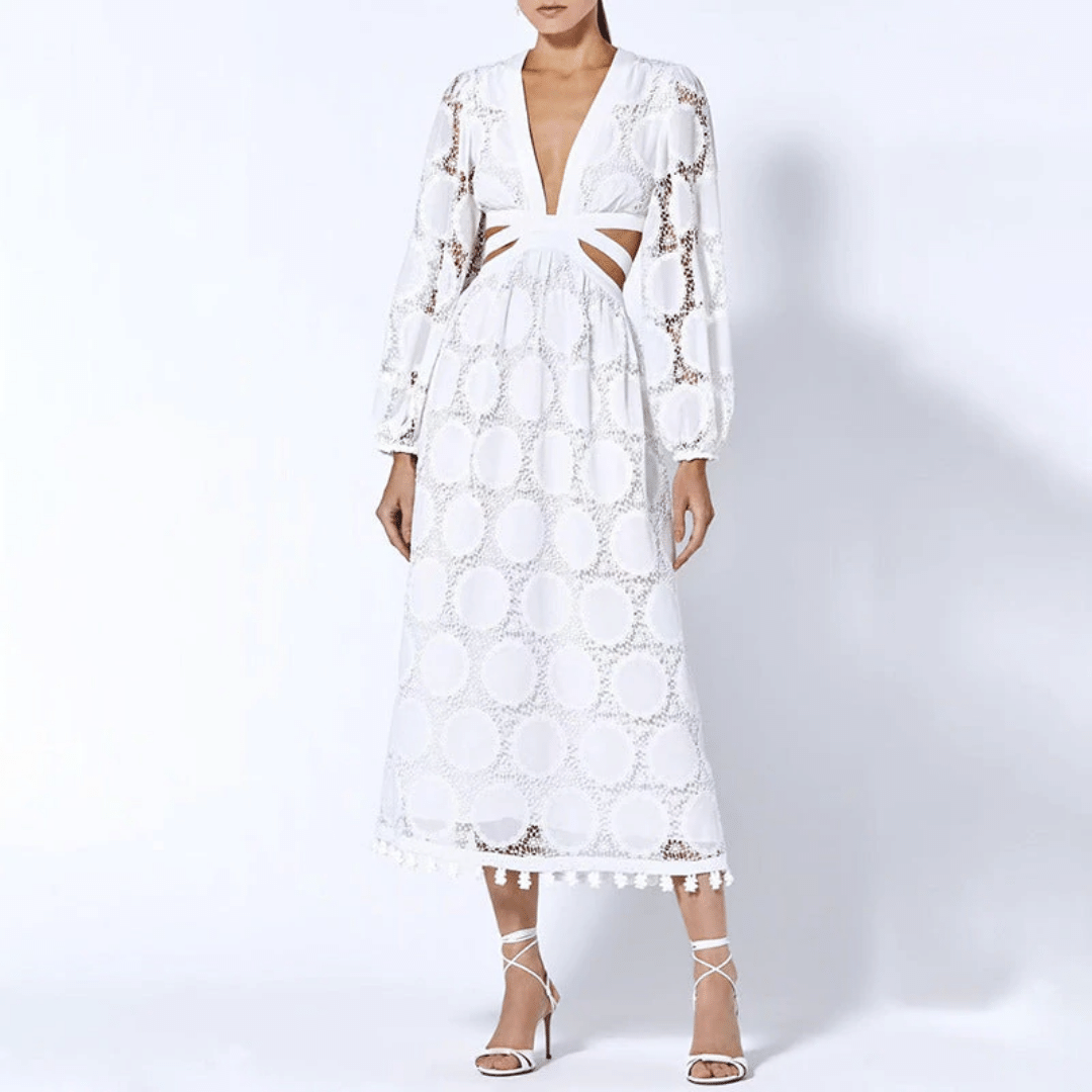 Vestito Boho Chic Bianco