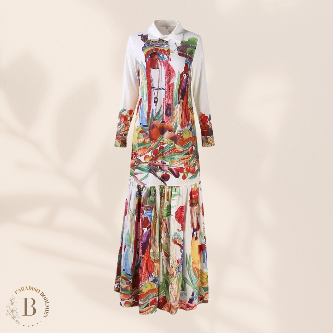 Vestito a Camicia Lungo Taglie Forti | Paradiso Bohemien