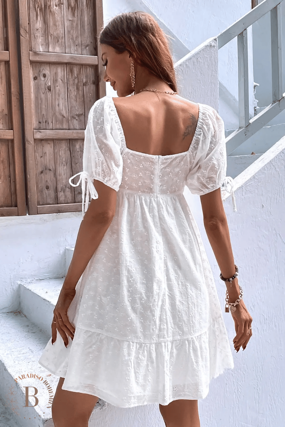 Vestito Corto Bohemien Bianco | Paradiso Bohemien