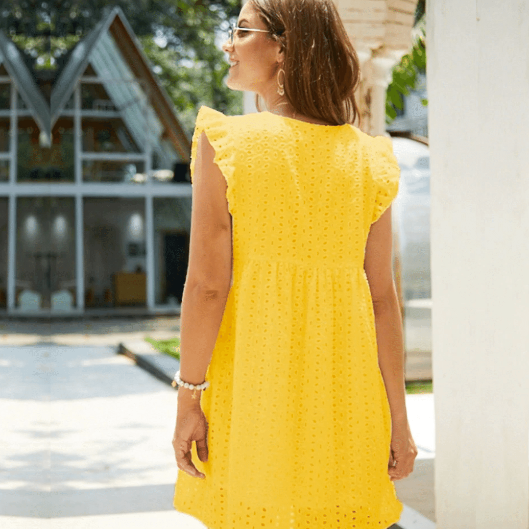 Vestito Corto Giallo Estivo